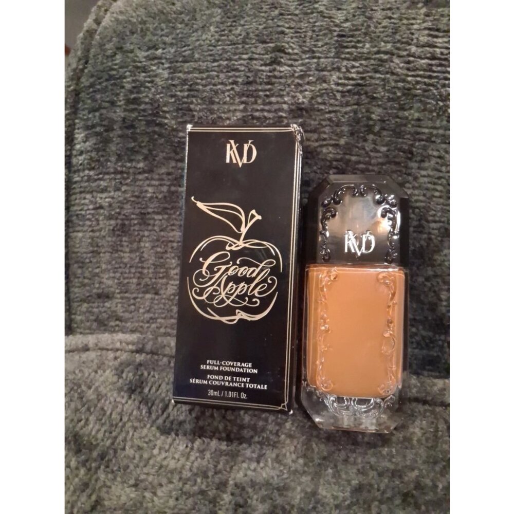 Share KVD Beauty Good Apple Full-Coverage Serum Foundation Full Size TAN 072 Box